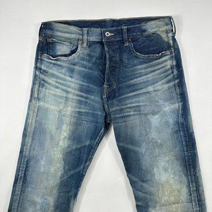 iSKO mens Stone Wash Jeans Sz 32 Blue Jeggings Original Bootcut Straight